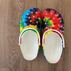 Colorful Tie-Dye Crocs